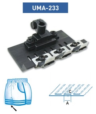 Лапка UMA-233 (4,8 мм) 16-8 мм на 12-иг поясную машину для 3-х лампас